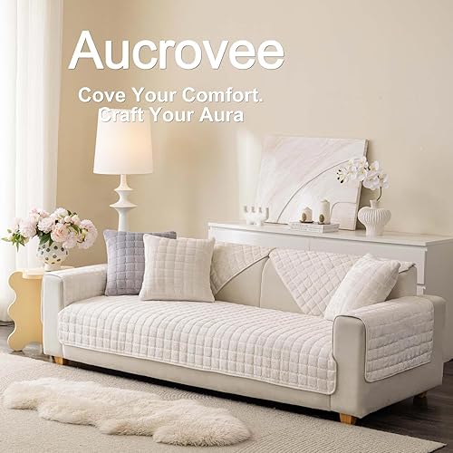 Miniatura 3 de Funda de terciopelo lavable para perros y mascotas, funda antideslizante para sofá modular de 3 cojines, funda para sofá de 3 cojines L, protector