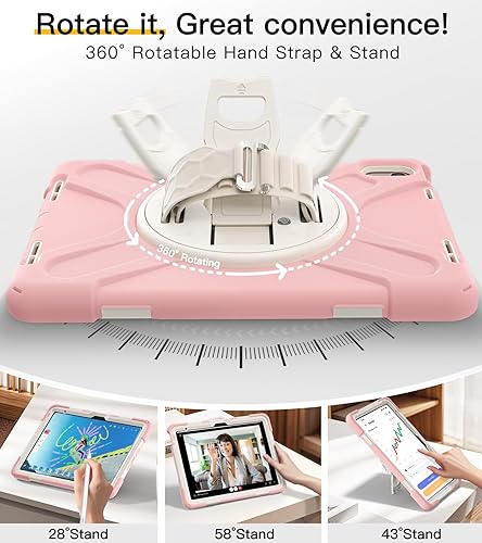 Miniatura 41 de BRAECN Funda para iPad de 9ª/8ª/7ª generación, resistente a prueba de golpes con protector de pantalla, soporte para lápices, soporte para tapa