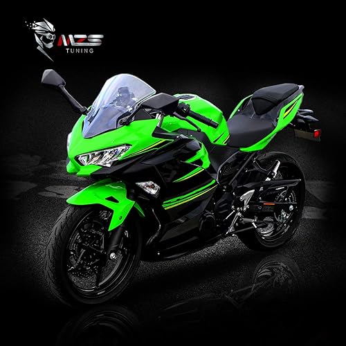 Miniatura 7 de MZS Espejos de motocicleta de carreras, espejo retrovisor lateral negro compatible con EX 500 2024  ZX6R ZX-6R 2013-2022  EX300 ABS 2013-2018  EX