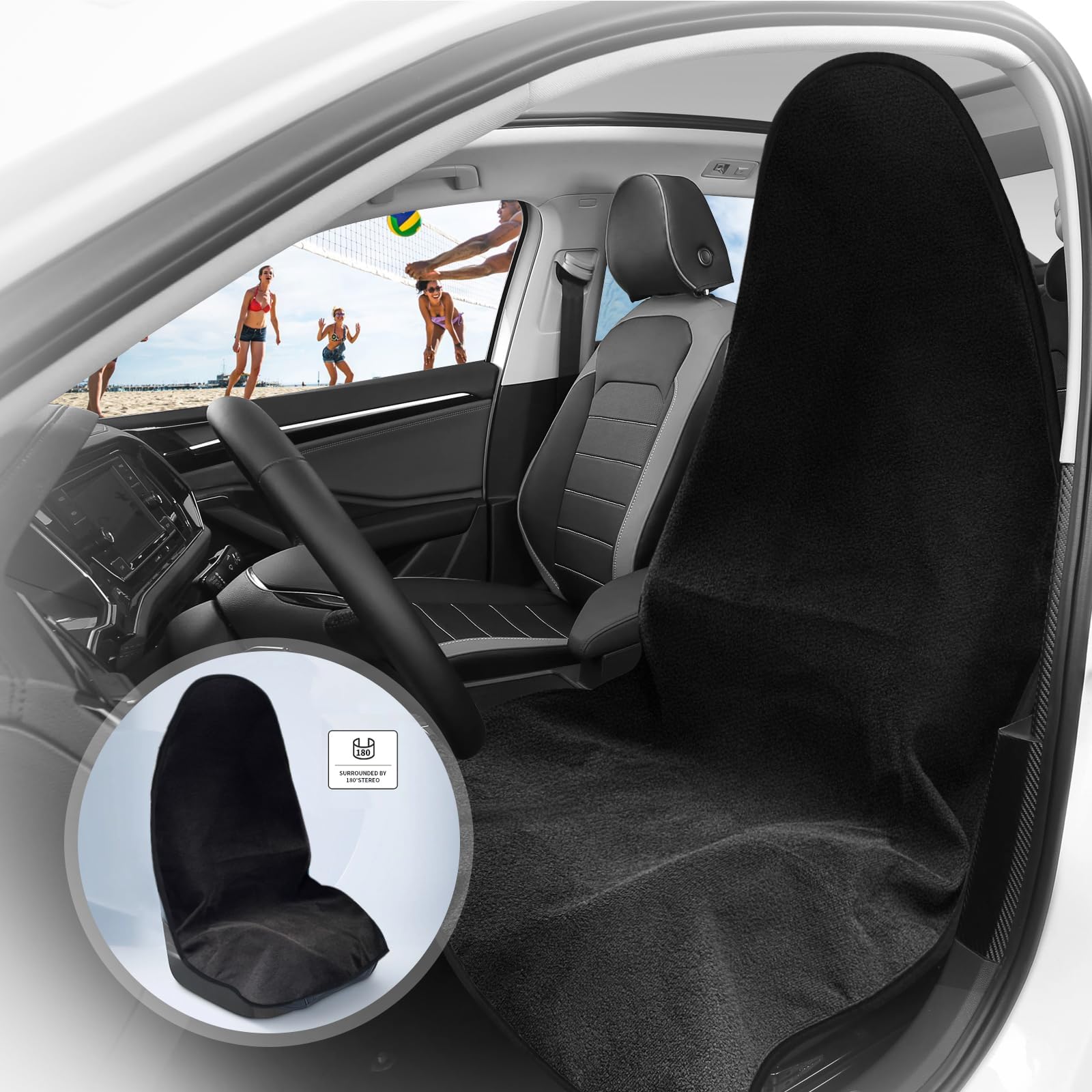 MABOZOO Sweat Towel Seat Cover and Changing Towel for Car