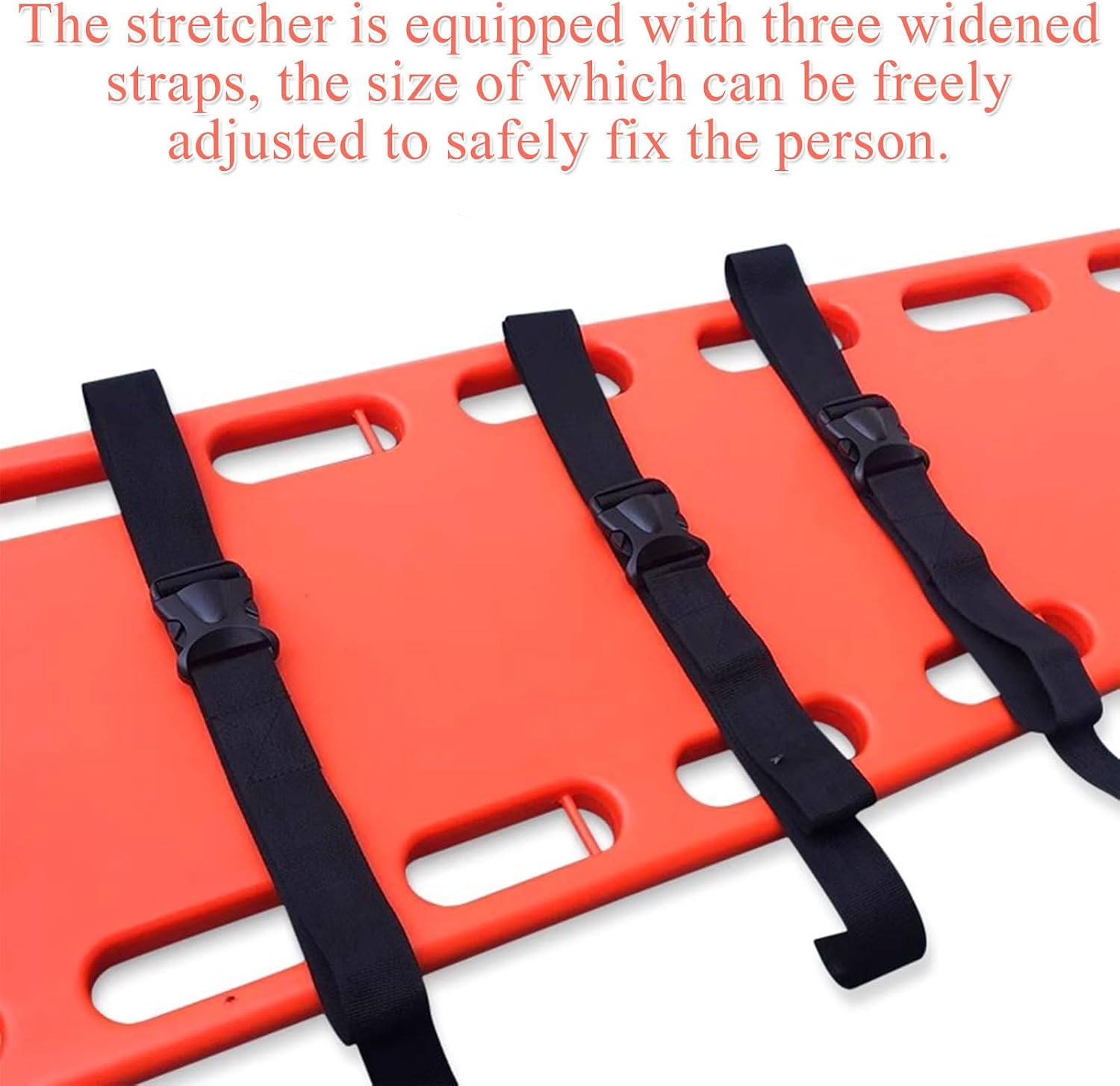 Aquatic Spine Board Rescue Kit - Portable Portable Patient Transport Rescue with Neck Brace & Head Bed, Lightweight PE Plastics Ambulance Stretcher Gurney for Patient,Orange-72 * 17 * 13in (