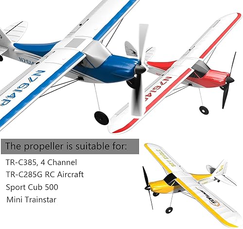 Miniatura 4 de chusike 6 hélices para TR-C385 de 4 canales TR-C285G RC Airplane, Hélices de repuesto RC con ahorradores de hélice y adaptadores Avión RC