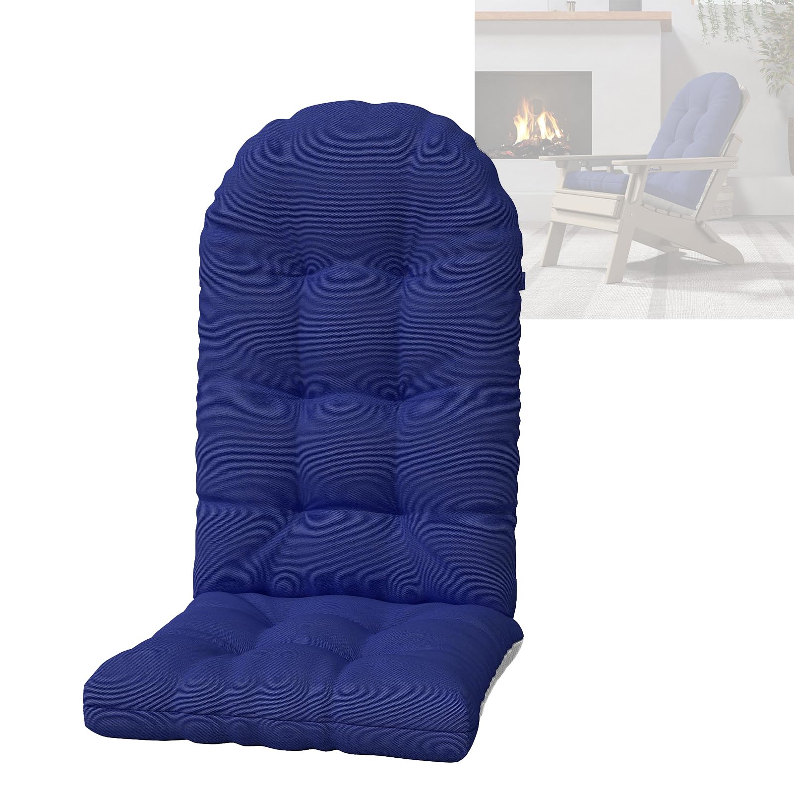 Coussin Adirondack extérieur bleu pour des moments de détente sur la terrasse ou dans le jardin