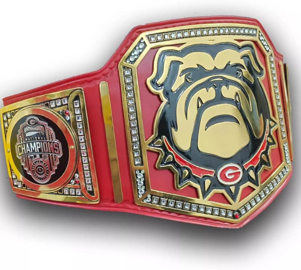 New Bull Dog 2021 Back to Back 2022 Championship Replica Belt |Bull Dog Championship Belt White,Black,Red Adult Size