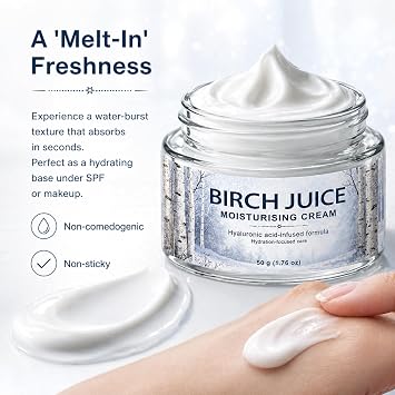 Birch Juice Moisturizing Cream, 48-Hour Deep Hydrating Face Moisturizer