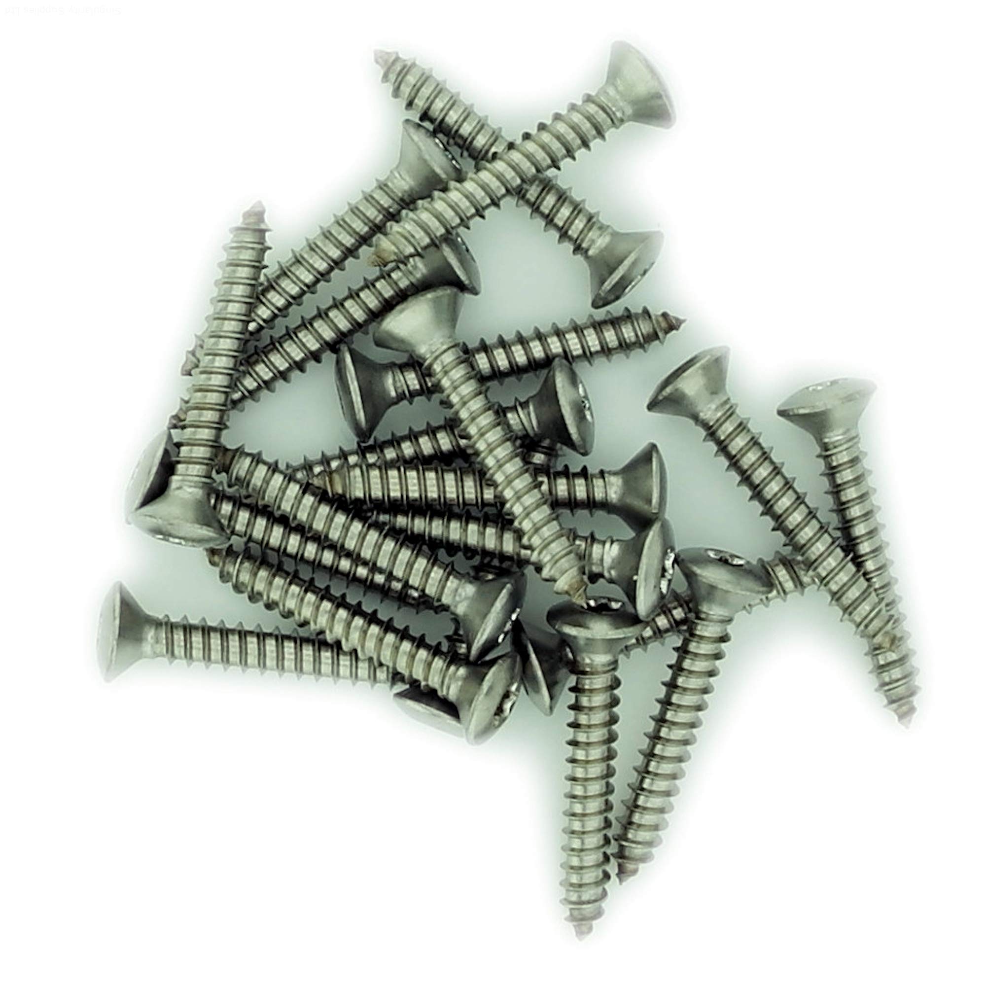 Singularity Supplies No.2 X 0.875 (2.2Mm X 22Mm) Tx Raised Countersunk Self-Tapping Screw - Stainless Steel (A2) (Pack Of 20)