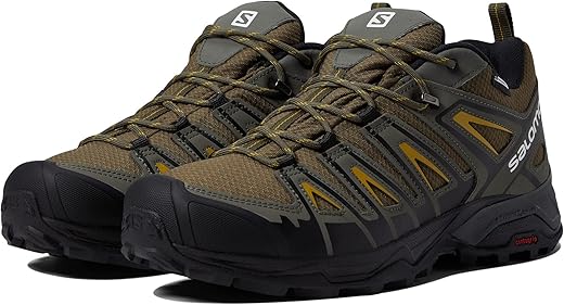 Salomon X Ultra Pioneer CSWP Chaussures Imperméables Homme Randonnée, Noir/Vert olive, Taille 43 1/3 EU