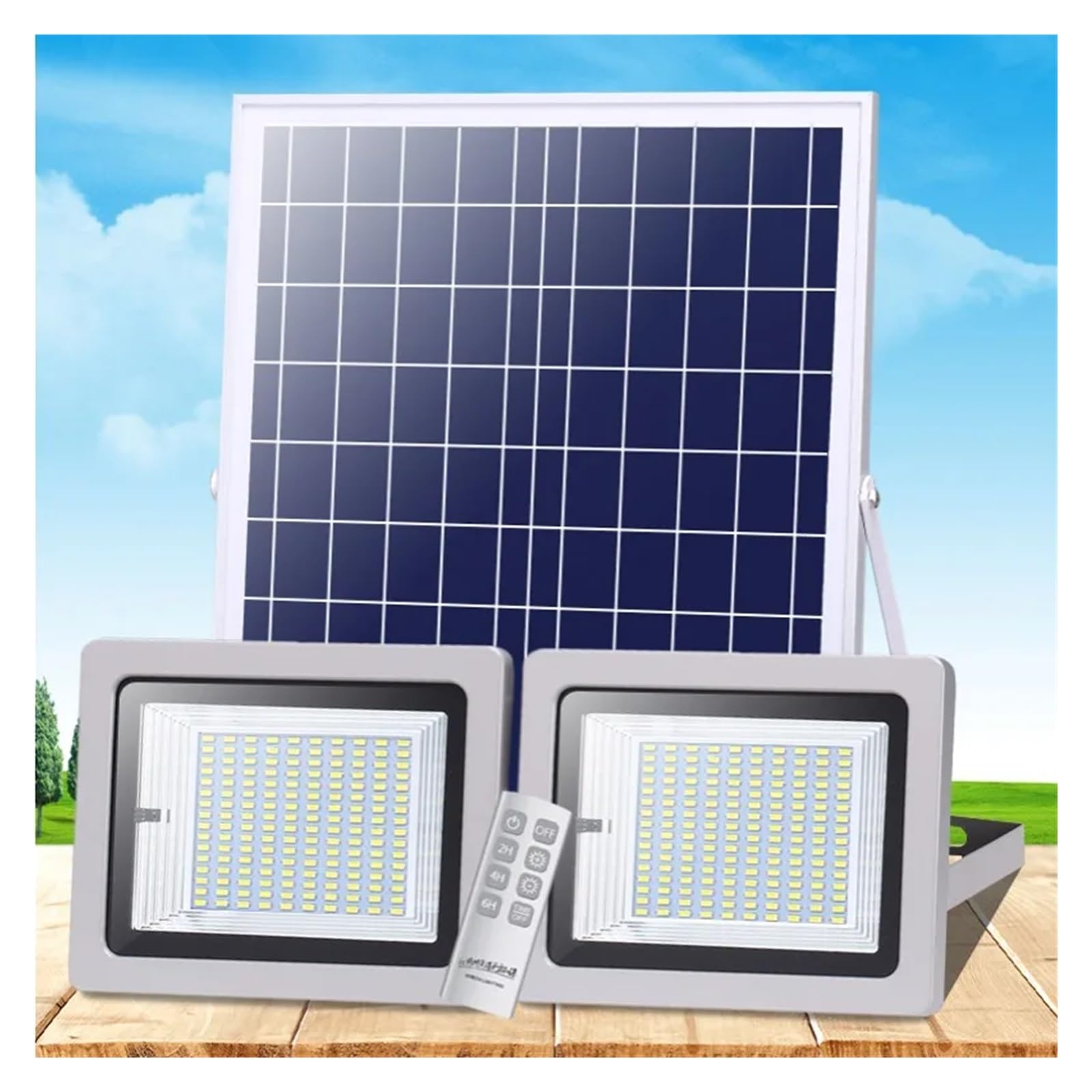 LNHHG Solar Flood Light LED Floodlights 120W Solar Outdoor Waterproof IP66 Flood Light Garden Landscape Lighting With Remote Control for Garden Driveway Garage Patio