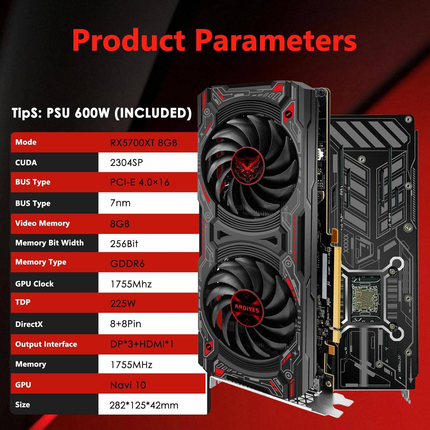 RX 5700 XT 8GB Graphics Card, GDDR6 256-Bit DirectX Honduras Ubuy