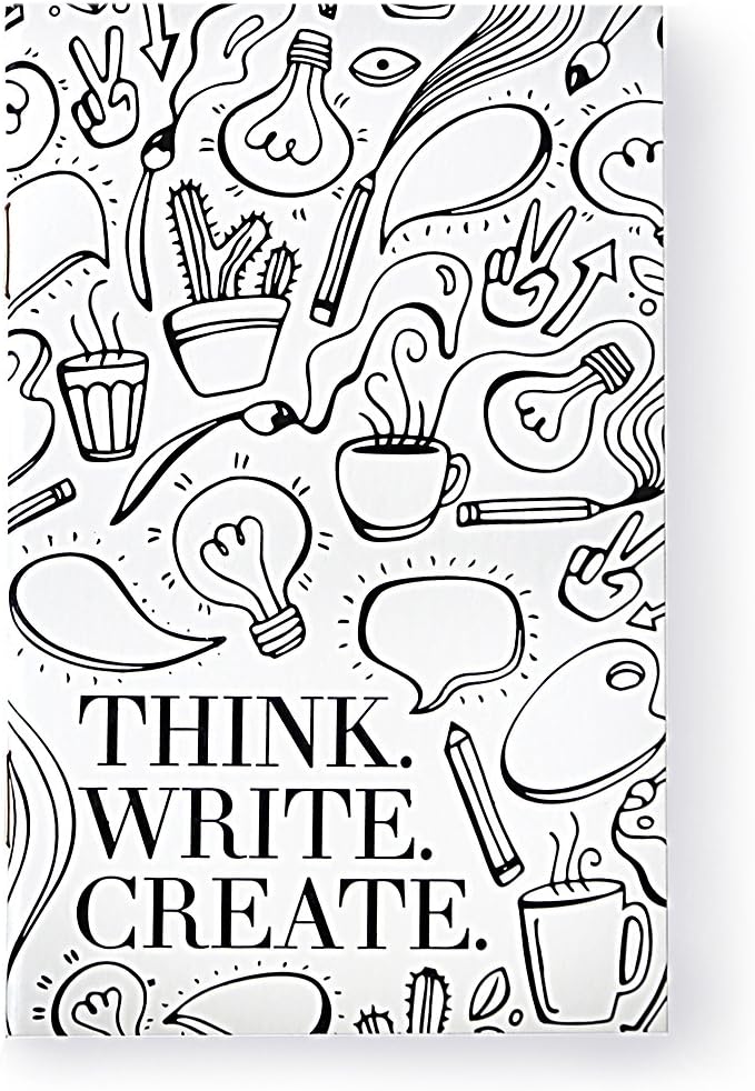 7mm Between the Lines TWC Doodle Book, 60 pages, Plain Pocket Notebook, 9.5 x 15 cms