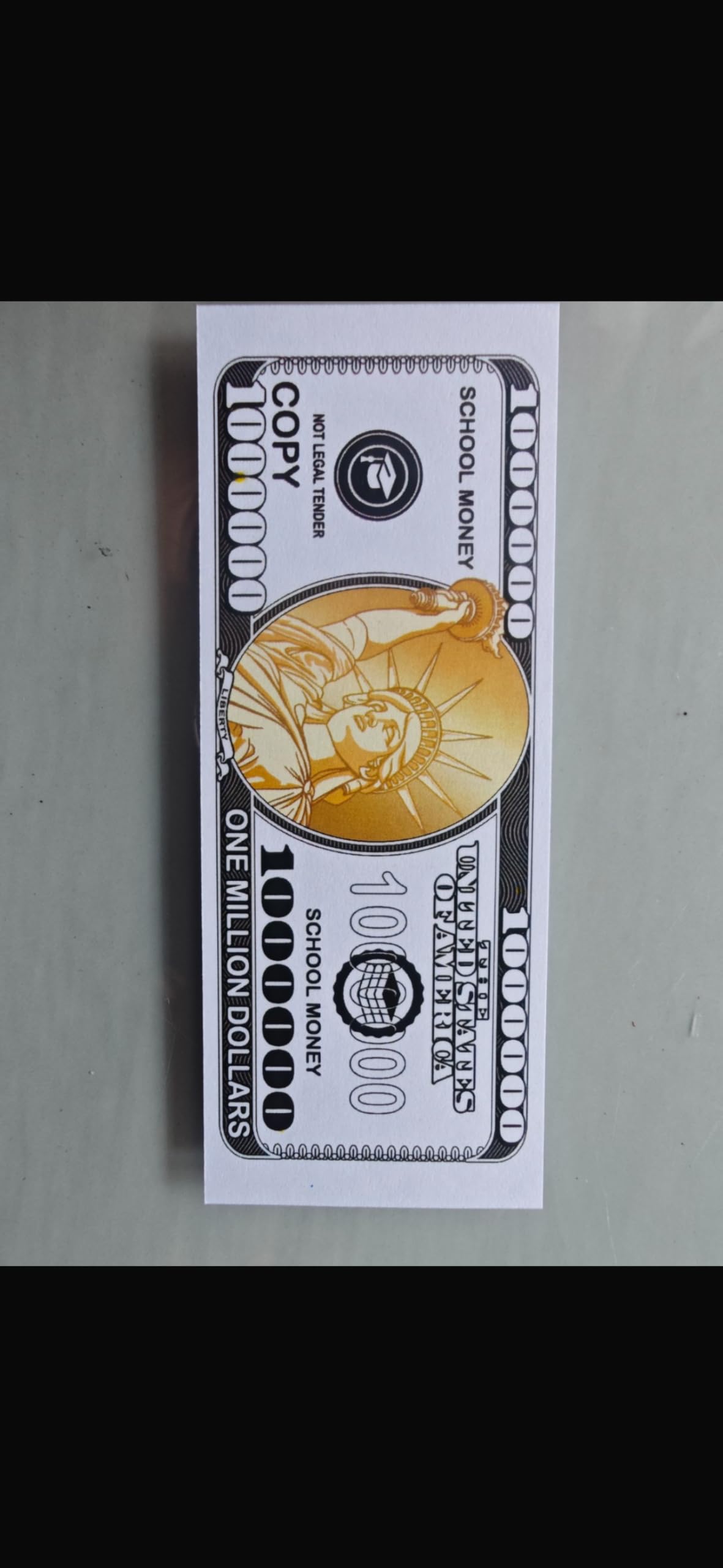 BOOSTEDBLUE 100 Million Dollars Bill | 100 Novelty One Million Dollar Feel, Favorit Choice for Schools| Industry Approved