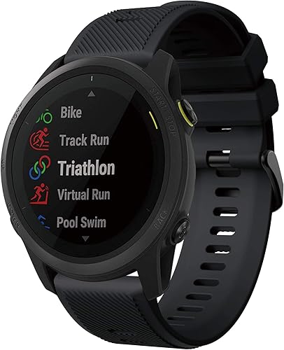 Senter Correa para Garmin Forerunner 745, correa de repuesto deportiva de silicona suave de 0.866 in compatible con Garmin Forerunner 745 Smart Watch