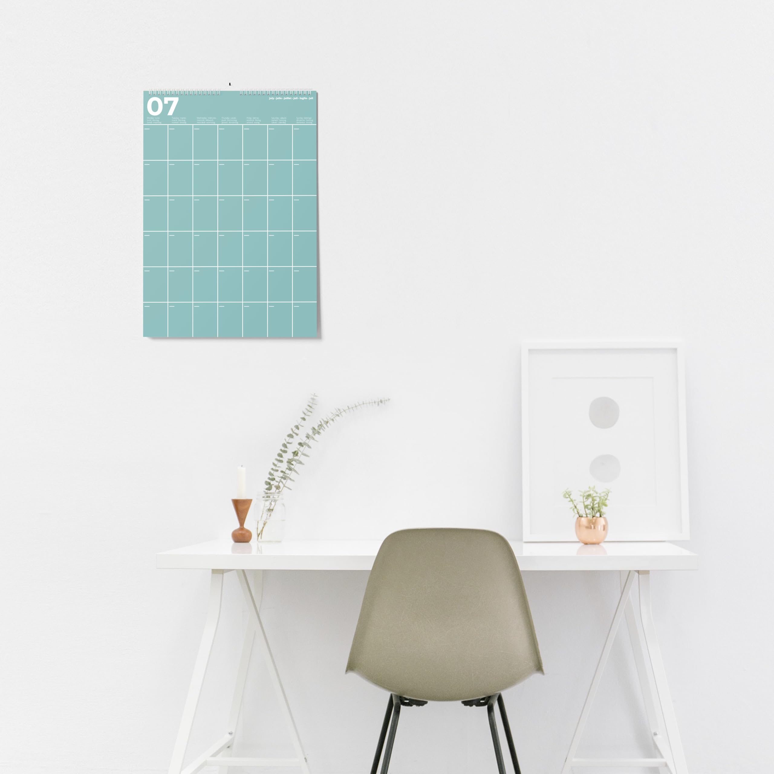 Planificador Mensual A3 - Días Personalizables, Amplios Espacios Para Anotaciones y Meses Llenos de Color. Organiza Tu Vida con Estilo con el Planificador Calendario de Pared!