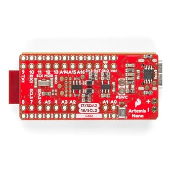 SparkFun RedBoard Artemis Nano - Machine Learning Development Board Includes BLE 1 megabyte of Flash USB-C Qwiic I2C MEMS Microphone Compatible with Arduino IDE TenserFlow Models Small Footprint