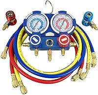 Vista 3 de Bomba de vacío Zeny Combo 3.5CFM/4CFM 1/4HP para sistema de calefacción, ventilación y aire acondicionado, kit de refrigeración, conjunto