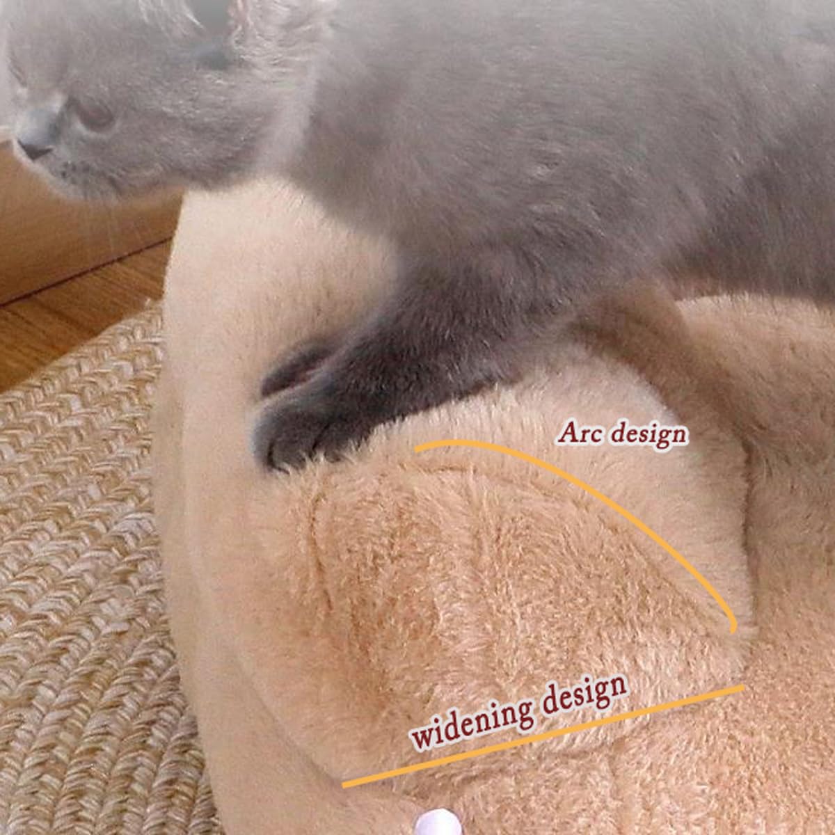 Sofá cama suave para mascotas, sofá cama para gatos y perros con cremallera y almohada, cojín lavable para muebles de mascotas, colchón ortopédico antideslizante y calmante (90 x 48 x 27 cm