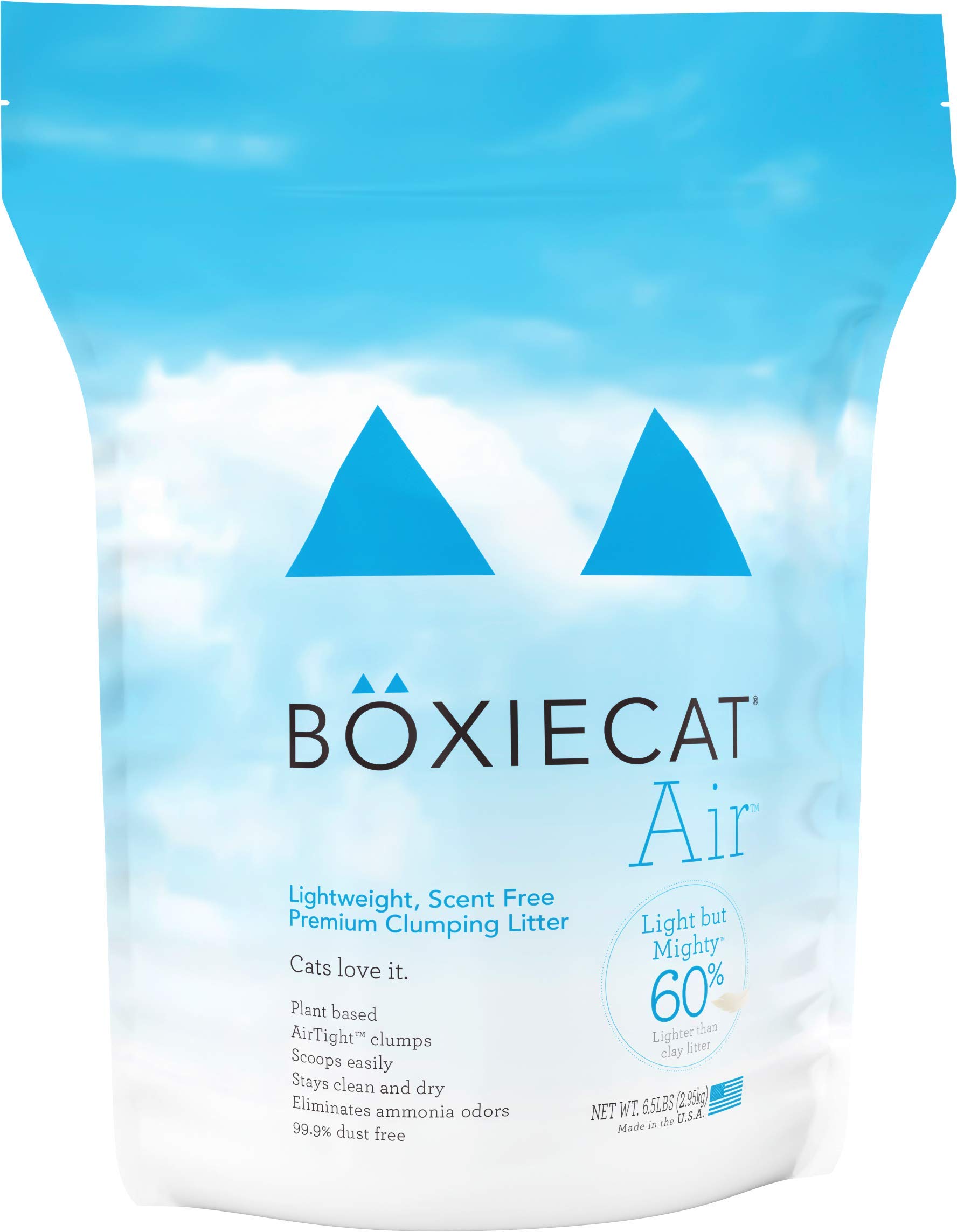Boxie® Unscented 30 Day Natural Odor Control Cat Litter, 6.5lb Lightweight Plant Based Kitty Litter