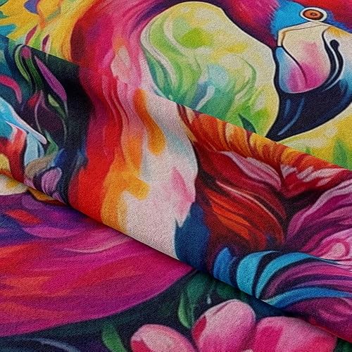 Miniatura 6 de Juego de ropa de cama de flamenco, juego de funda de edredón con estampado de flamencos para niñas, flores rosas, tamaño individual, funda de