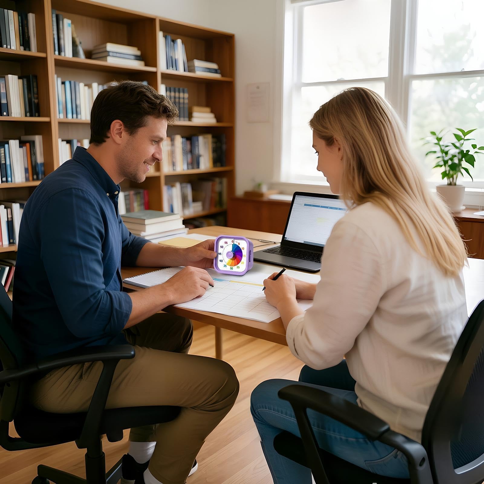 Timer visivo portatile per conto alla rovescia per la gestione del tempo, timer silenzioso per casa, aula, cucina, ufficio
