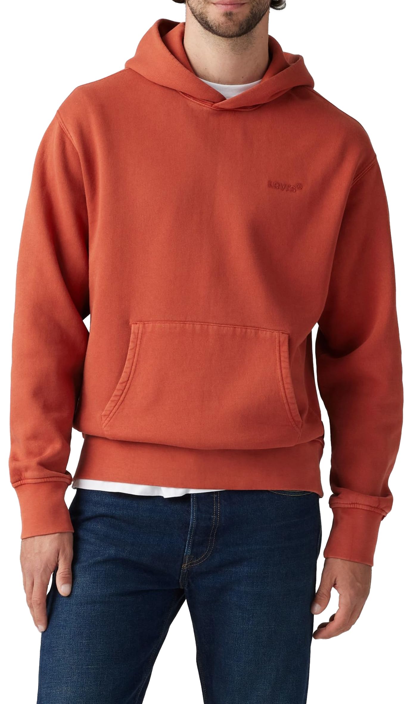 Levi's A8435-0025 Men's Sweatshirts, Garment Dye Ketchup, XS