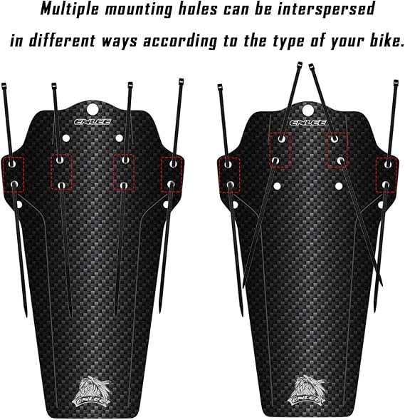 Farbetter 2 Pcs Mountain Bike Fender, MTB Mudguard, Front and Rear Bicycle Fender, Extended Version Fits 26, 27.5, 29, Plus Size and Fat Bike Wheel Sizes