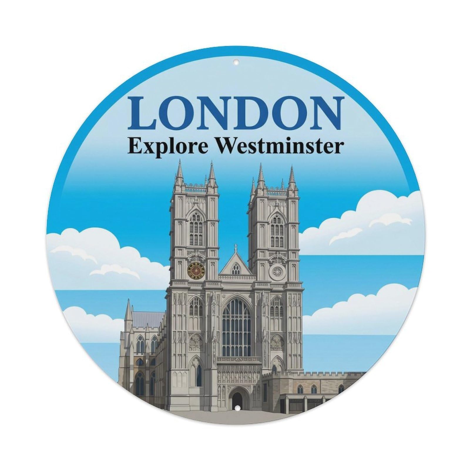 Fqcyn Style Vintage Travel London Westminster Explore Metal Tin Sign