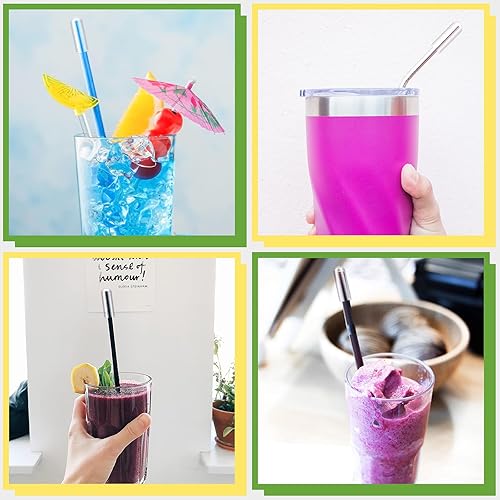 Miniatura 4 de 10 puntas de vidrio para pajillas, tapas transparentes, a prueba de polvo, para varios estilos de pajitas (0.472 pulgadas)