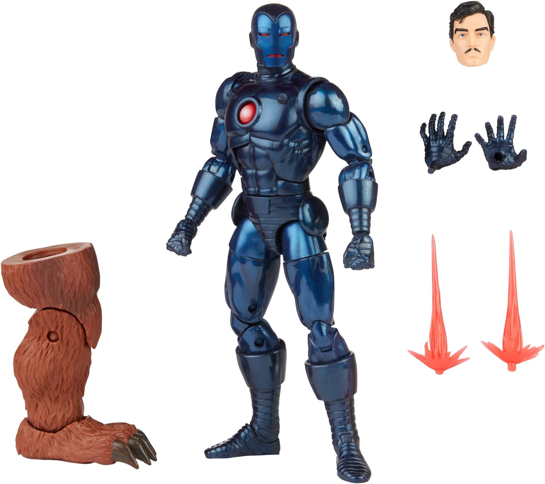 Hasbro Marvel Legends Series 6-inch Stealth Iron Man Action Figure Toy, Includes 5 Accessories and 1 Build-A-Figure Part, Premium Design and Articulation