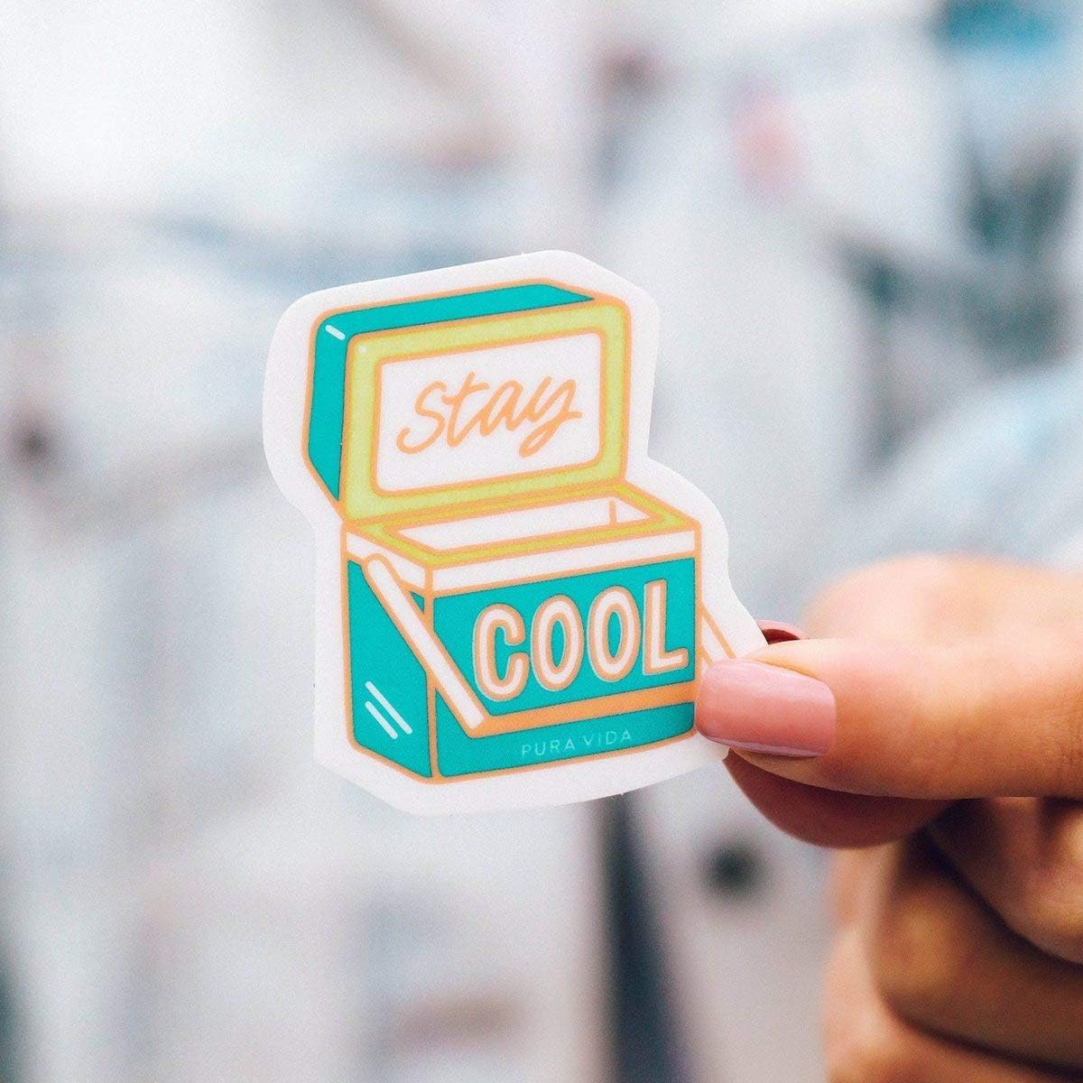 Pura Vida Surfer Girl Sticker Pack - Exclusive Colorful Design, Adhesive Accessories - 4 Pieces