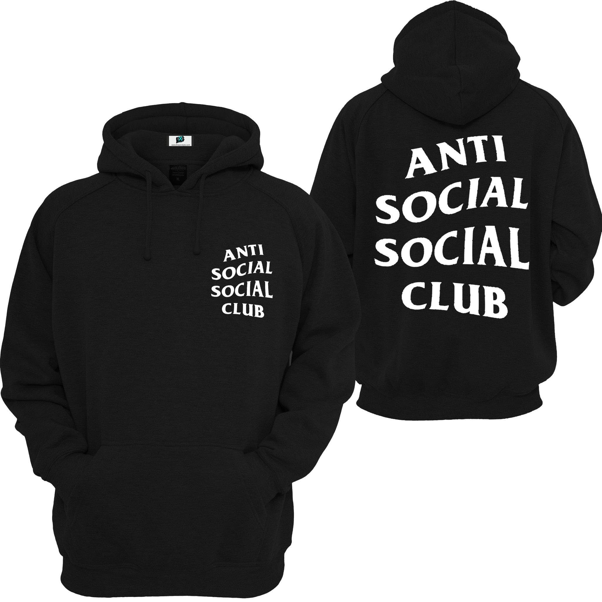SXV 'Anti Social Social Club’ Printed Cool Aesthetic Sweatshirt Hoodie