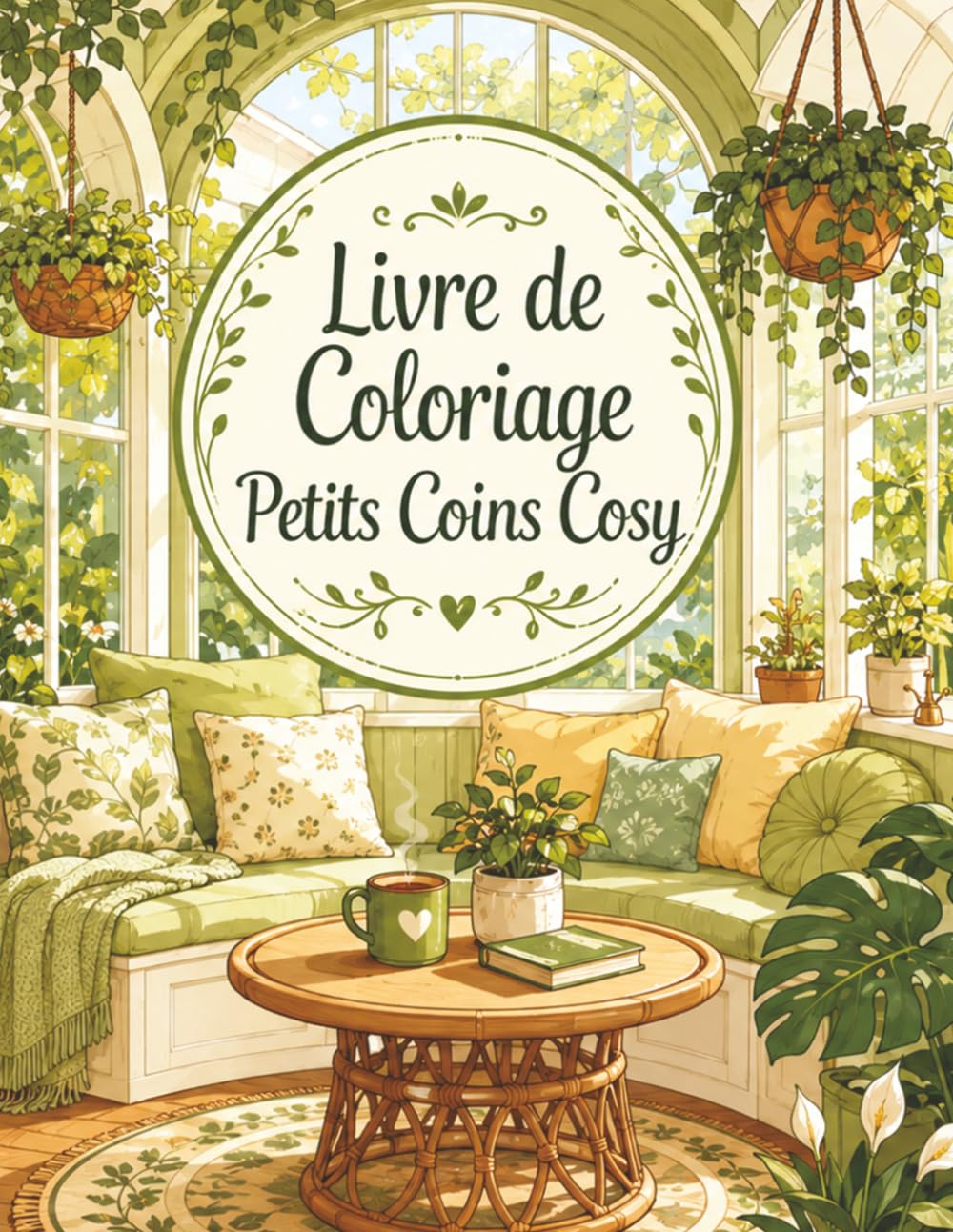 Livre de Coloriage Petits Coins Cosy: 50 illustrations douillettes pour adultes avec intérieurs chaleureux, lecture, thé et moments de détente