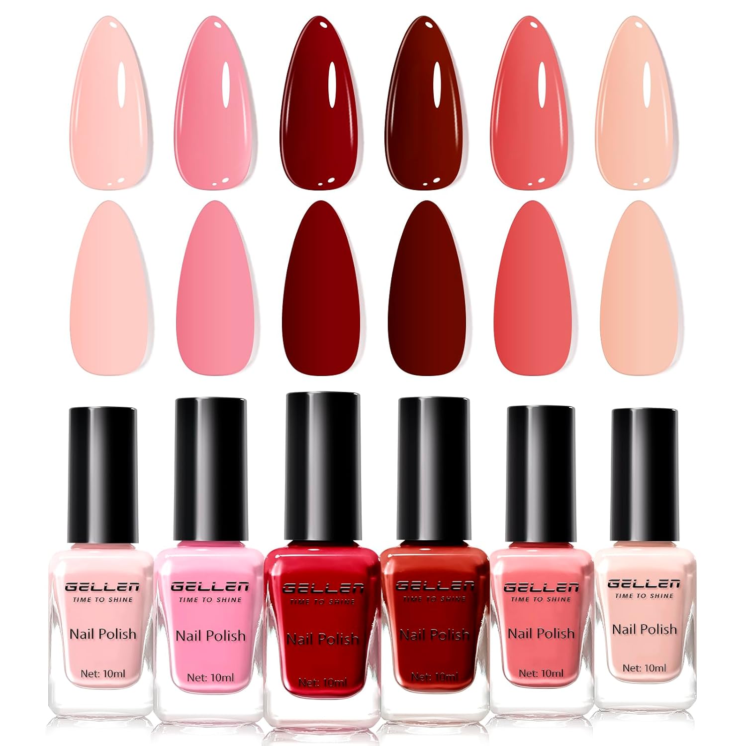 GELLEN Nude Pink Nail Polish Set - Quick Dry Neutral Colors