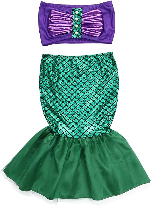 Amazon.com: Traje de baño de dos piezas para niñas pequeñas, traje de baño  de sirena, traje de baño de 2 a 7 años : Ropa, Zapatos y Joyería