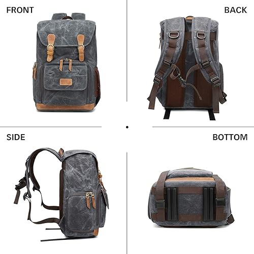 Miniatura 2 de UBAYMAX Mochila de cámara para cámara DSLRSLR, cámara sin espejo, impermeable para cámara DSLR, bolsa para laptop, funda para cámara Sony Canon