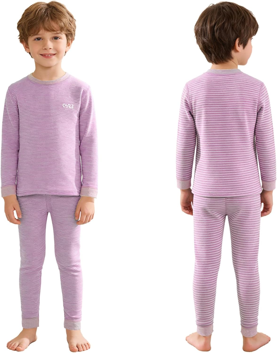 YiZYiF Toddler Fleece Lined Tops with Bottom for Girls Boys Long Johns Cold Weather Thermal Underwear Base Layer Set