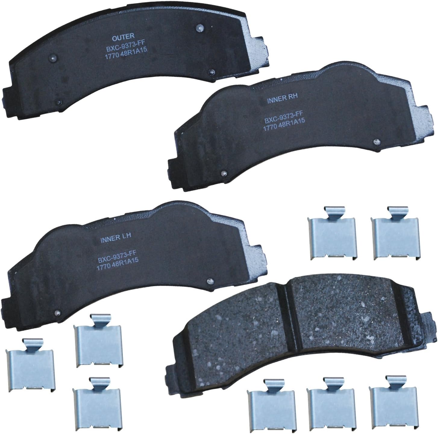 Premium SBC1770 Ceramic Front Brake Pads for Ford Expedition 2017-2010, F-150 2017-2010, Lobo 2020-2009, Lincoln Mark LT 2014-2010, Navigator 2017-2010