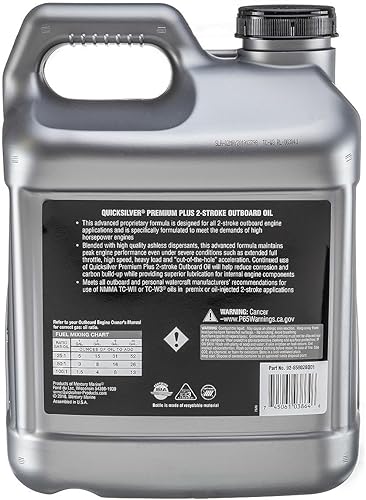 Miniatura 10 de Quicksilver Aceite de motor marino Premium Plus de 2 tiempos, 1 cuarto de galón