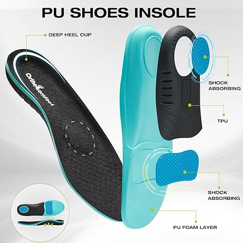 Miniatura 4 de OrthoComfoot Zapatos casuales con cordones para mujer con soporte de arco, zapatos cómodos para fascitis plantar, mocasines ortopédicos para caminar