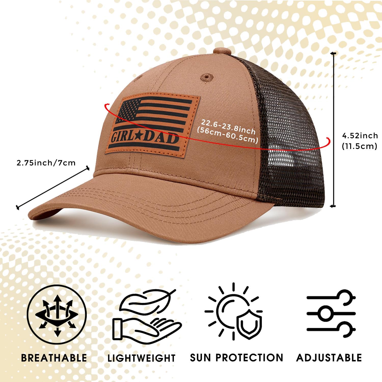 Girl Father Daddy Gifts Dad Hats for Men, Adjustable Dad Trucker Hat, Fathers Day Birthday Gifts from Daughter - Image 5