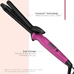 Revlon RVIR1196F Fer à friser XL de précision 1 po avec technologie TruGuard™, chaleur élevée, chauffage rapide, double tension, 5 réglages de chaleur prédéfinis