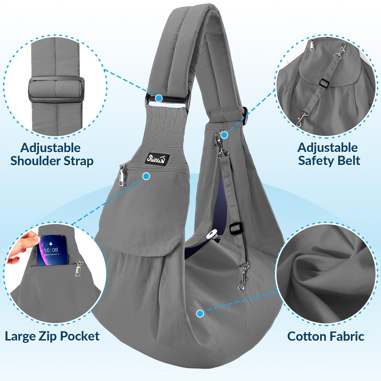 Zaino Trasportino Per Cani E Gatti - Marsupio Regolabile, Per Passeggiate E Viaggi, Verde, Per Animali Fino A 10 Kg