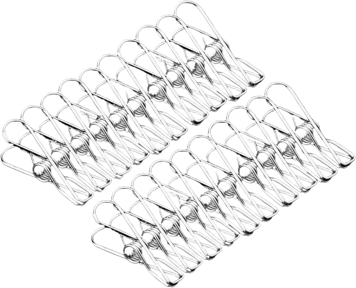 Pack of 20 Stainless Steel Clothespins Clip with Rustproof Spring for Laundry Craft Home Organization Clothes Pin