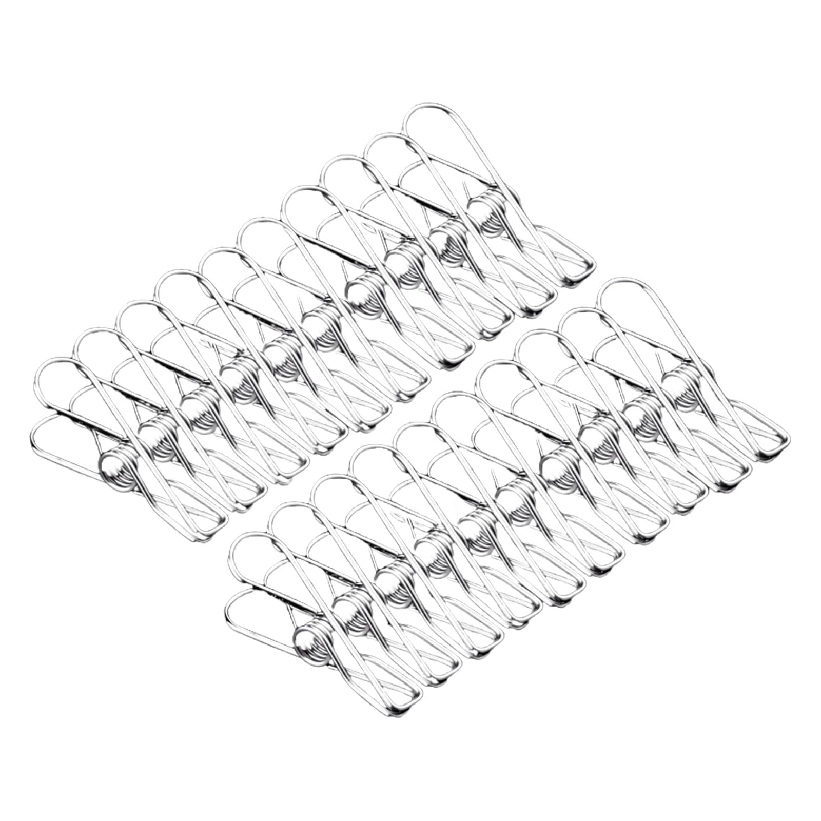 Jazuaiao 20 Stainless Steel Clothespins with Rustproof Spring Clip for Laundry Home Craft and Kitchen Household Clothespins