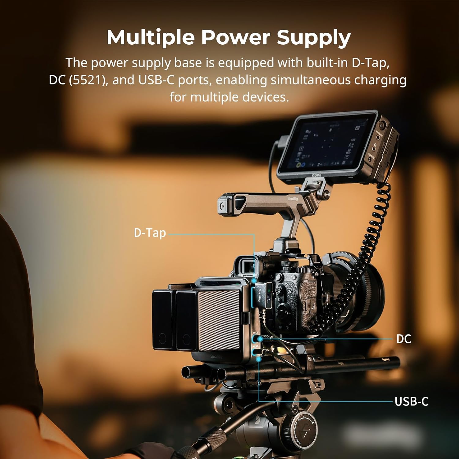 SMALLRIG 10500mAh NP-F970 Replacement Battery + Dual NP-F Battery Plate