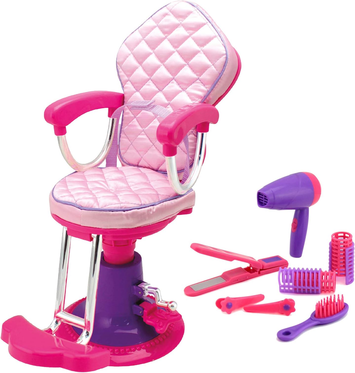 Molly Dolly 18 Inch Doll Salon Chair & Accessory Set - Fits Most 18" Dolls - Perfect For Our Generation or American Girl Dolls