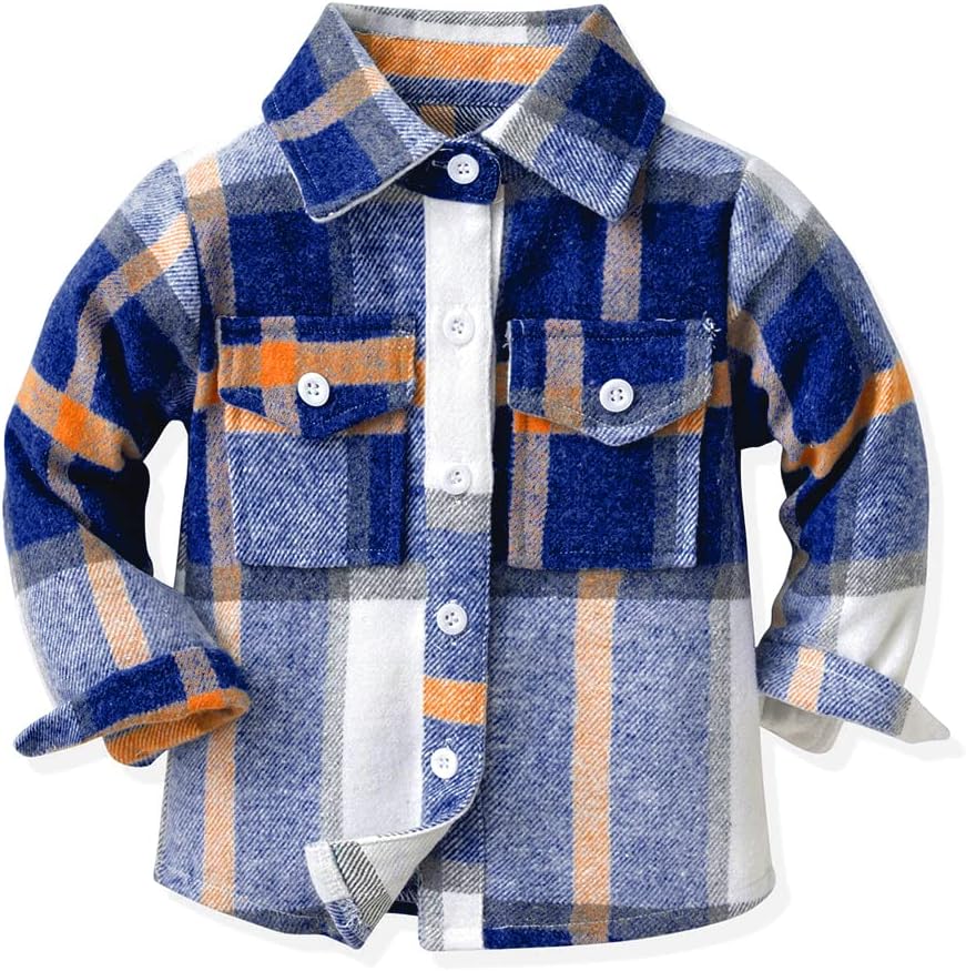 Kids Carhartt Overalls Plaid Flannel Long-Sleeve Shirt For Toddler