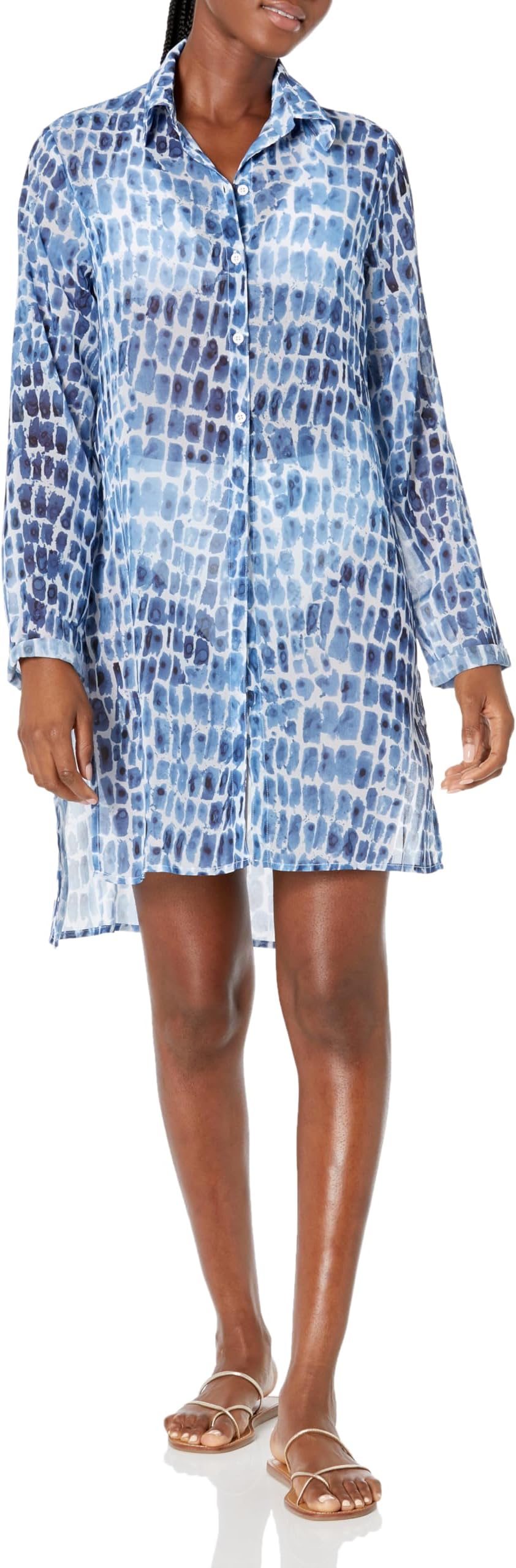 Carmen Marc Valvo womens Convertible Front Tie Coverup Swimwear Cover Up