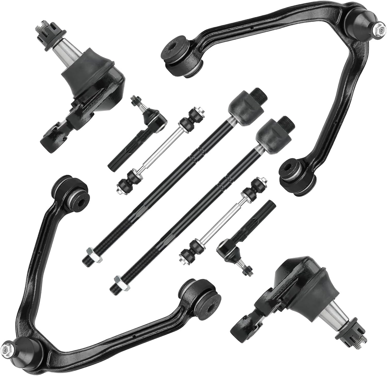 Front Upper Control Arms with Lower Ball Joint Left and Right Suspension Kit for 1999 2000 2001 2002 2003 2004 2005 2006 Chevrolet Silverado 1500 GMC Sierra 1500 RWD Models-10 pcs