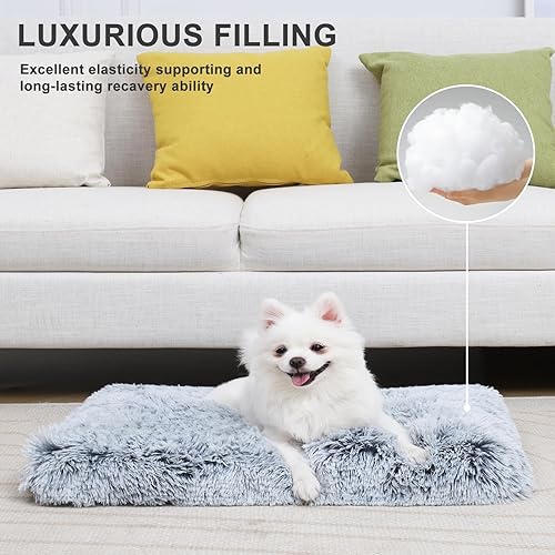 Miniatura 4 de Vonabem Cama pequeña para perros de 24 pulgadas, cama lavable para cachorros, camas de felpa suave para mascotas, cama antideslizante para gatos,