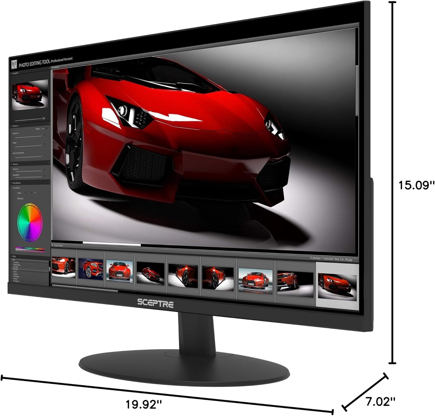 Sceptre E225W-19203R 22" Ultra Thin 75Hz 1080p LED Monitor 2X HDMI VGA Build-in Speakers & Logitech MK345 Wireless Combo â€“ Full-Sized Keyboard with Palm Rest and Comfortable Right-Handed Mouse